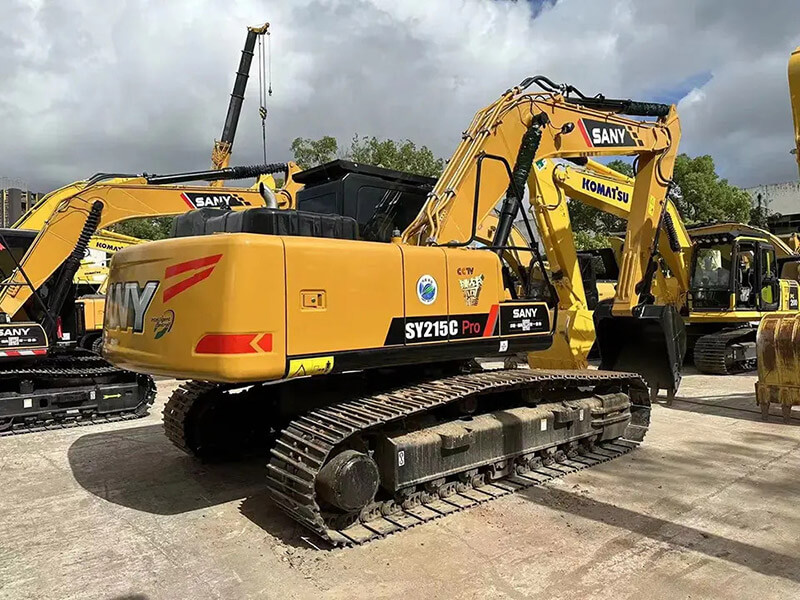 Used-Sany215c-Large-Crawler-Hydraulic-Excavator-